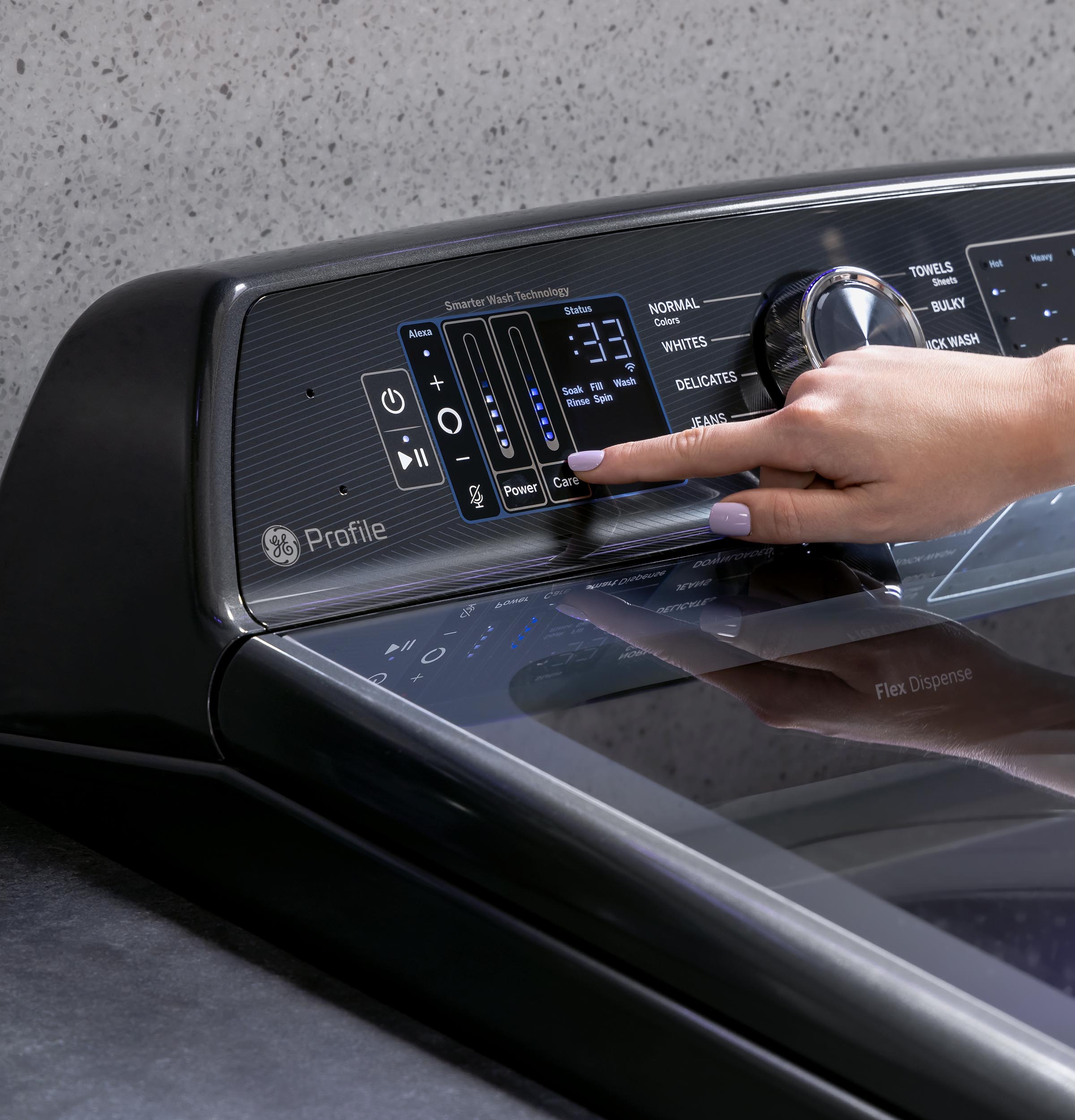 5.3 cu. ft. Capacity Washer with Smarter Wash Technology and FlexDispense PTW905BPTRS