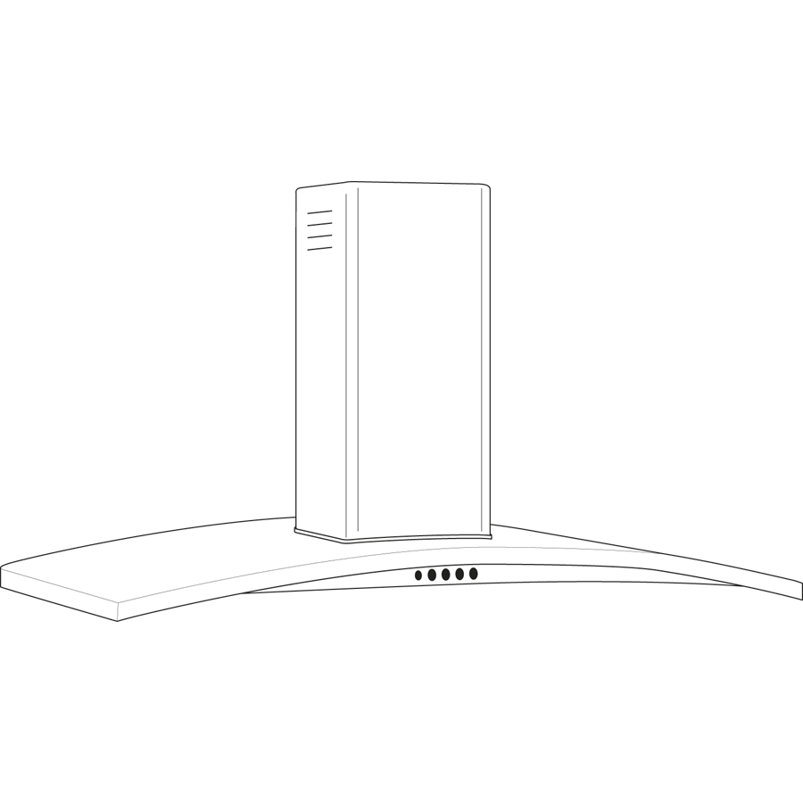 36" Island-Mount Chimney Hood PV977NSS