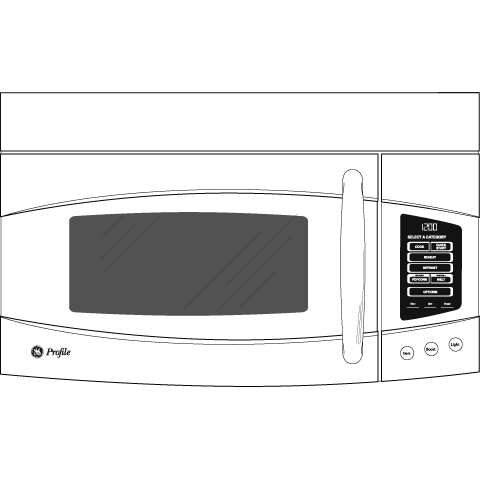 Spacemaker 2.0 Cu. Ft. Over-the-Range Microwave Oven PVM2070DMWW