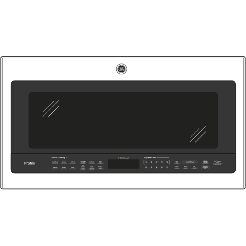 GE Profile™ 2.1 Cu. Ft. Over-the-Range Sensor Microwave Oven PVM9005BLTS