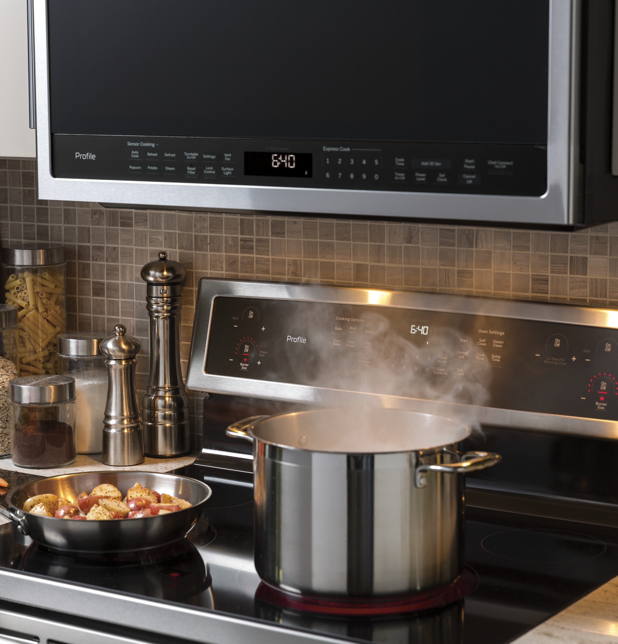 GE Profile™ 2.1 Cu. Ft. Over-the-Range Sensor Microwave Oven PVM9005RYSS