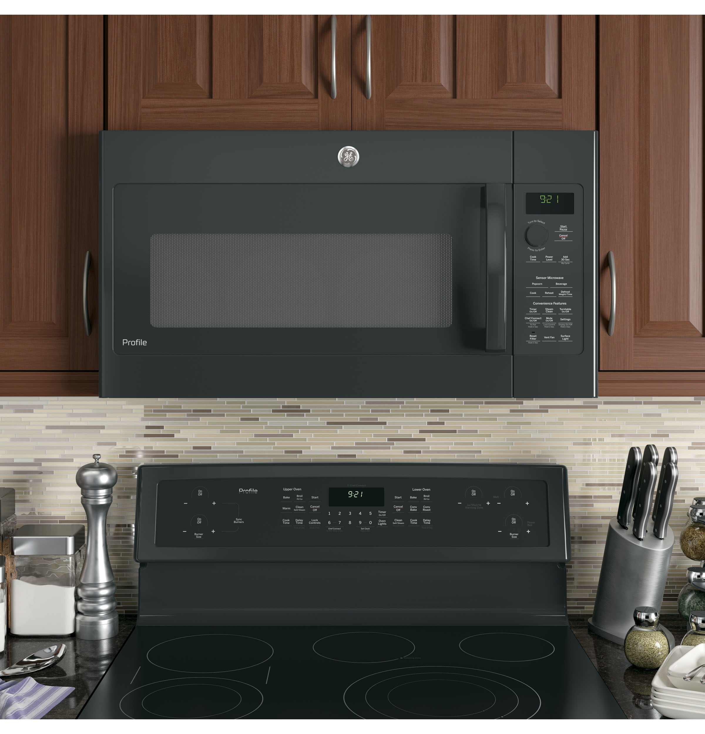 Series 2.1 Cu. Ft. Over-the-Range Sensor Microwave Oven PVM9215DKBB