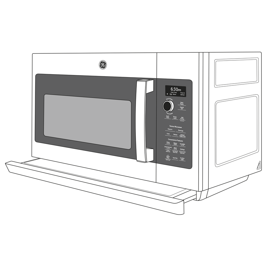 Ge Profile™ 2.2 Cu. Ft. Over-the-range Sensor Microwave Oven With Extendable Slide-out Vent PVM9225RYSS