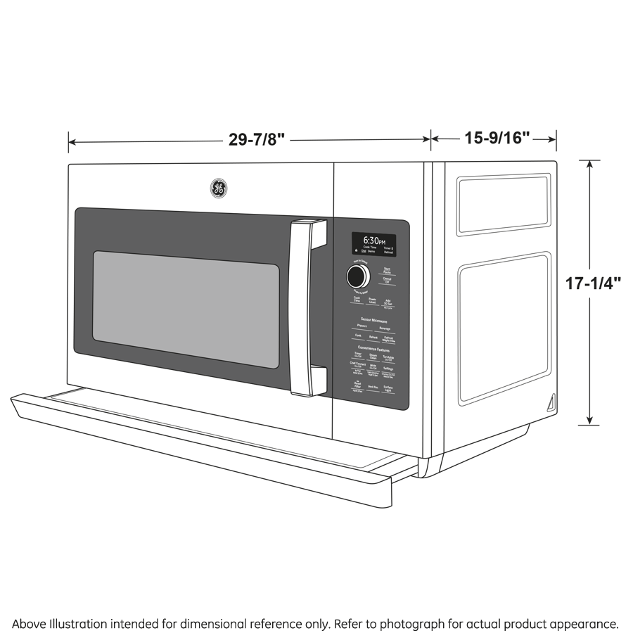 Ge Profile™ 2.2 Cu. Ft. Over-the-range Sensor Microwave Oven With Extendable Slide-out Vent PVM9225RYSS