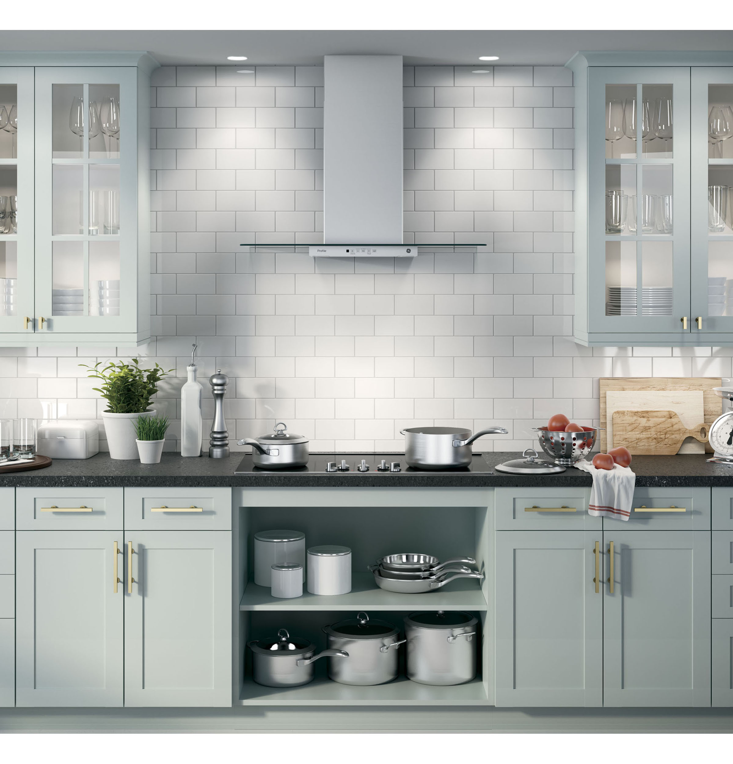 Series 36" Wall-Mount Glass Canopy Chimney Hood PVW7361SJSS