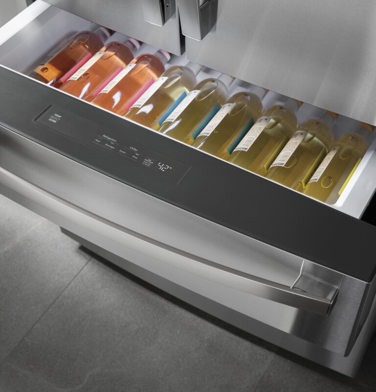 22.4 Cu. Ft. Smart Counter-Depth Fingerprint Resistant 4-Door French-Door Refrigerator with Door In Door PXD22BYPFS