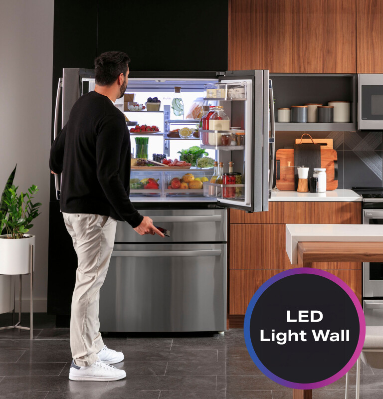 22.4 Cu. Ft. Smart Counter-Depth Fingerprint Resistant 4-Door French-Door Refrigerator with Door In Door PXD22BYPFS