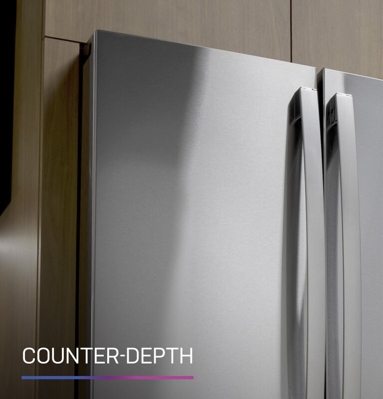 22.4 Cu. Ft. Smart Counter-Depth Fingerprint Resistant 4-Door French-Door Refrigerator with Door In Door PXD22BYPFS