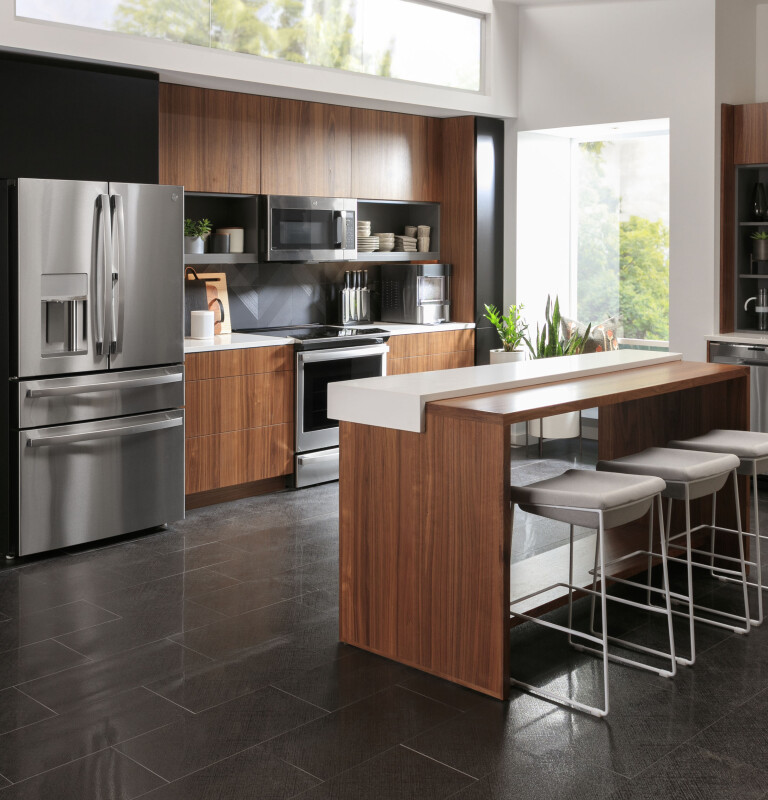 22.4 Cu. Ft. Smart Counter-Depth Fingerprint Resistant 4-Door French-Door Refrigerator with Door In Door PXD22BYPFS