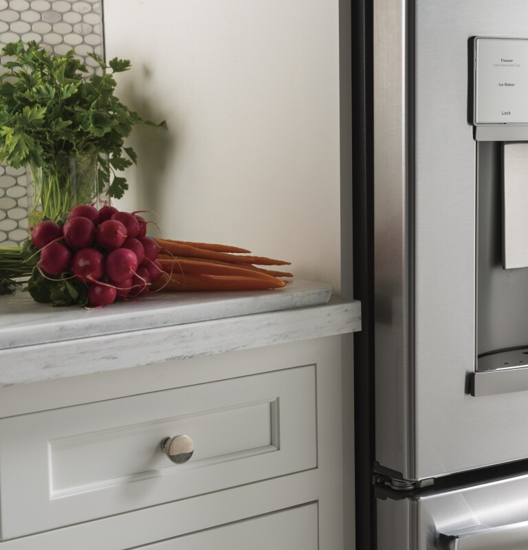 22.1 Cu. Ft. Counter-Depth French-Door Refrigerator with Hands-Free AutoFill PYE22KBLTS