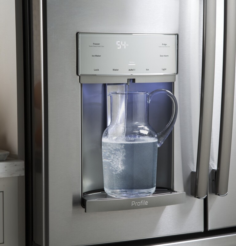 22.1 Cu. Ft. Counter-Depth French-Door Refrigerator with Hands-Free AutoFill PYE22KBLTS