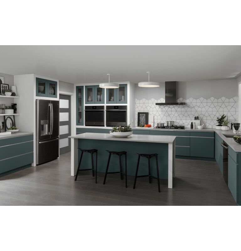 22.1 Cu. Ft. Counter-Depth French-Door Refrigerator with Hands-Free AutoFill PYE22KBLTS