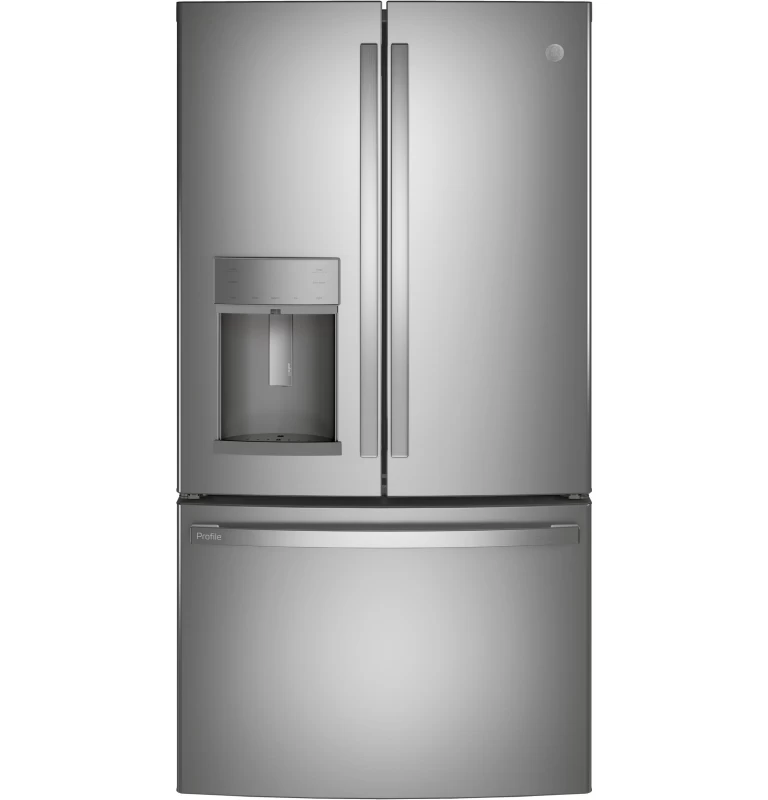 GE Profile Series 22.1 Cu. Ft. Counter-Depth French Door Refrigerator with Hands-Free AutoFill Gray PYE22KYNFS Picture 1