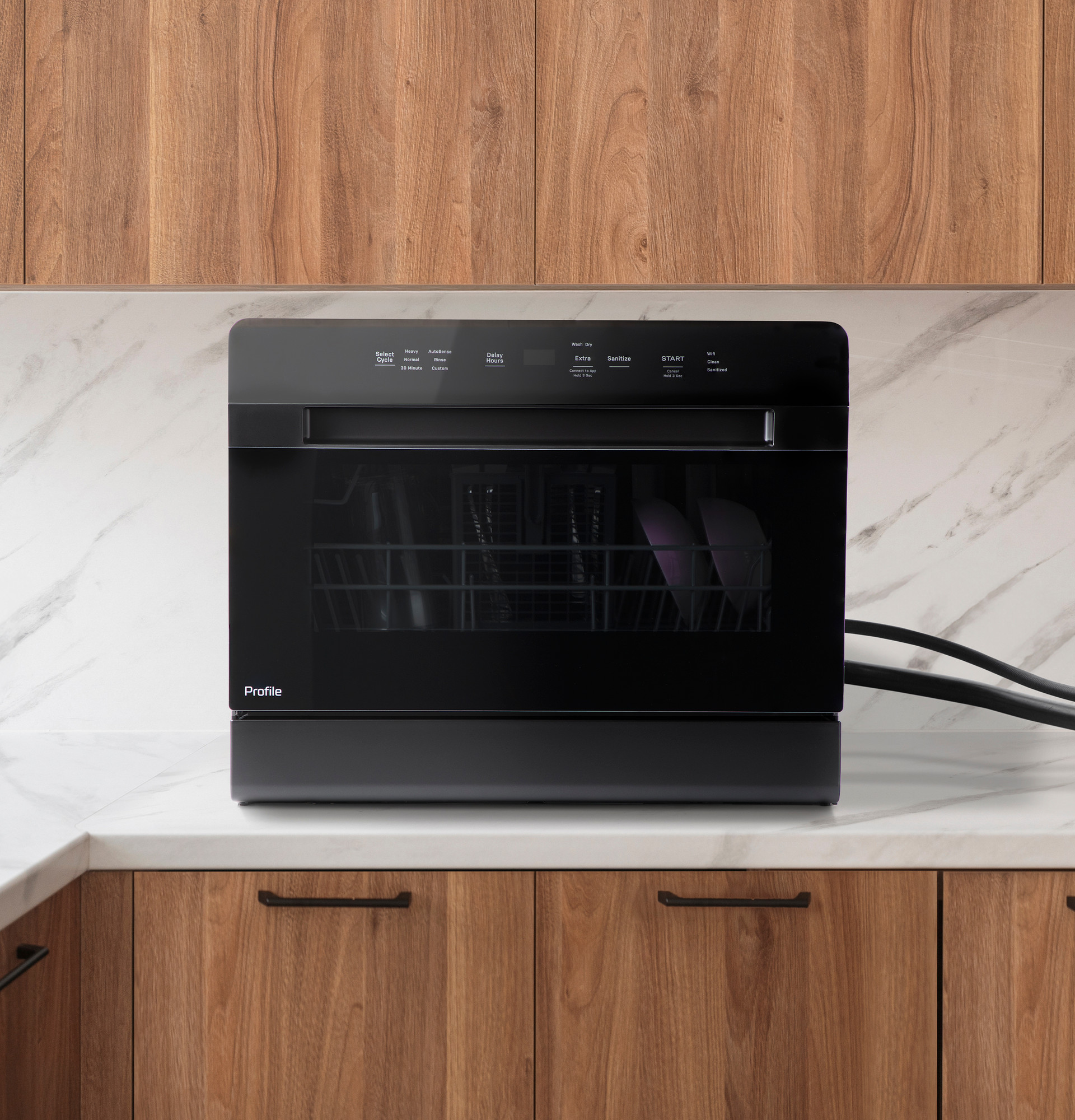 GE Profile™ ENERGY STAR® Smart Compact Dishwasher for Countertop or Built-In PZF560HGWBB