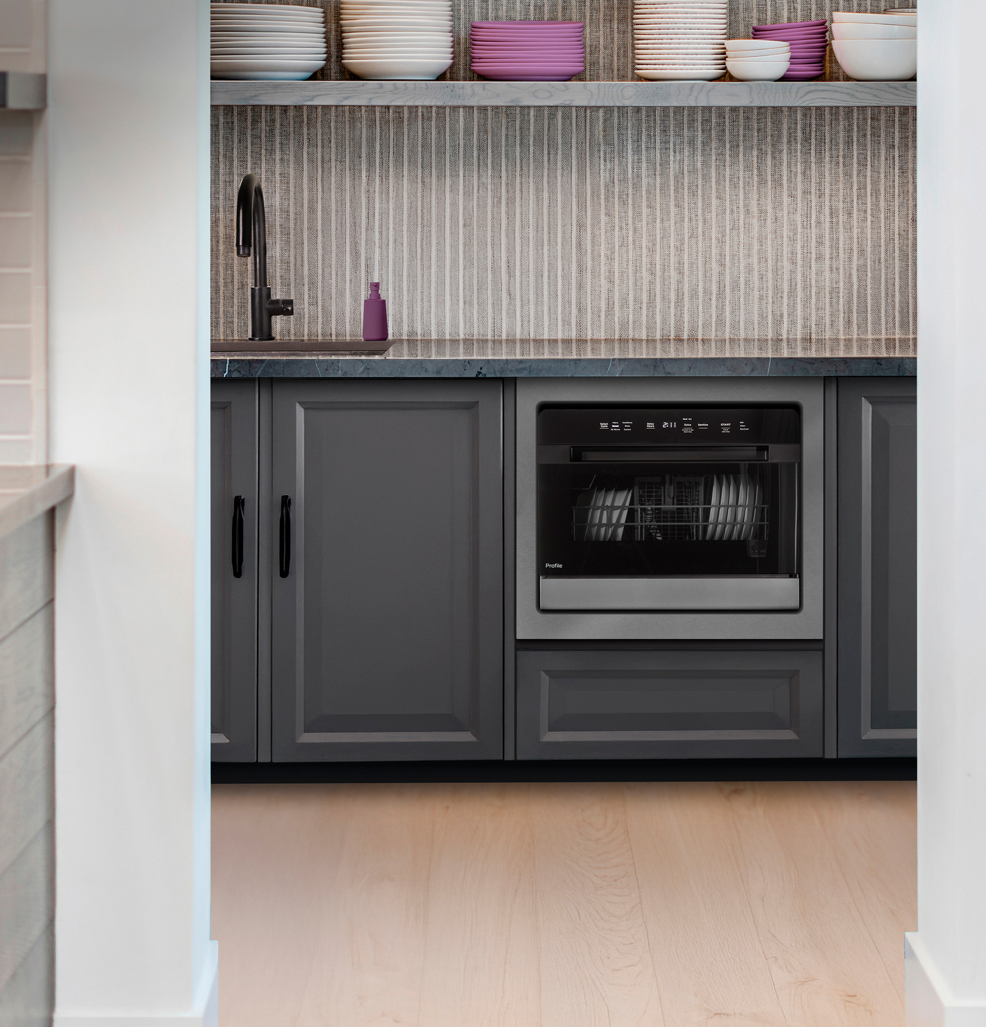 GE Profile™ ENERGY STAR® Smart Compact Dishwasher for Countertop or Built-In PZF560HGWBB