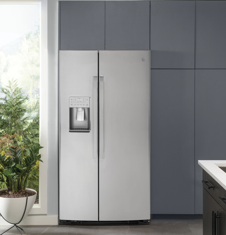 21.9 Cu. Ft. Counter-Depth Side-By-Side Refrigerator PZS22MYKFS