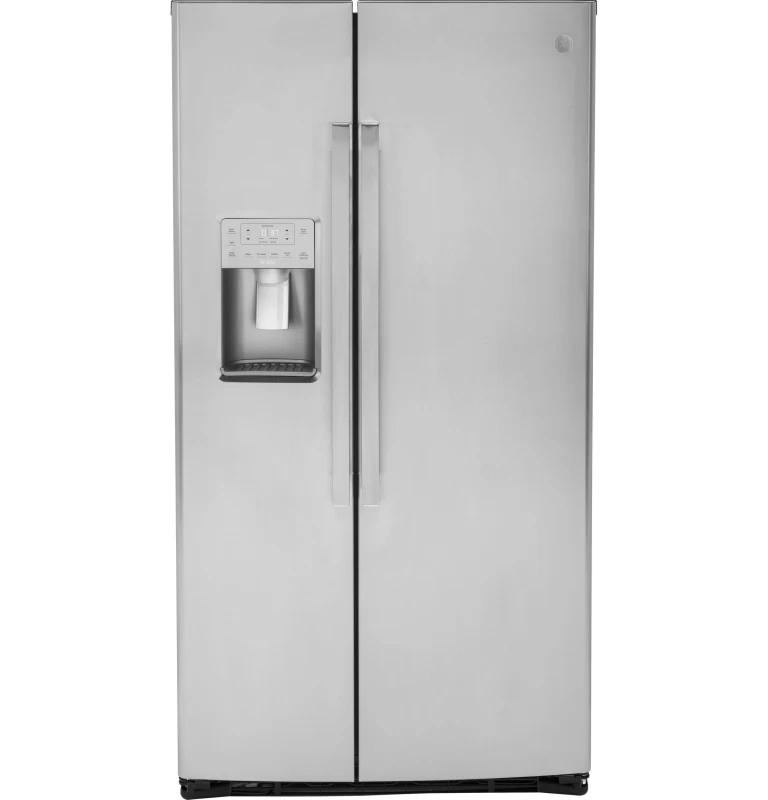 GE Profile Series 21.9 Cu. Ft. Counter-Depth Side-By-Side Refrigerator Gray PZS22MYKFS Picture 1