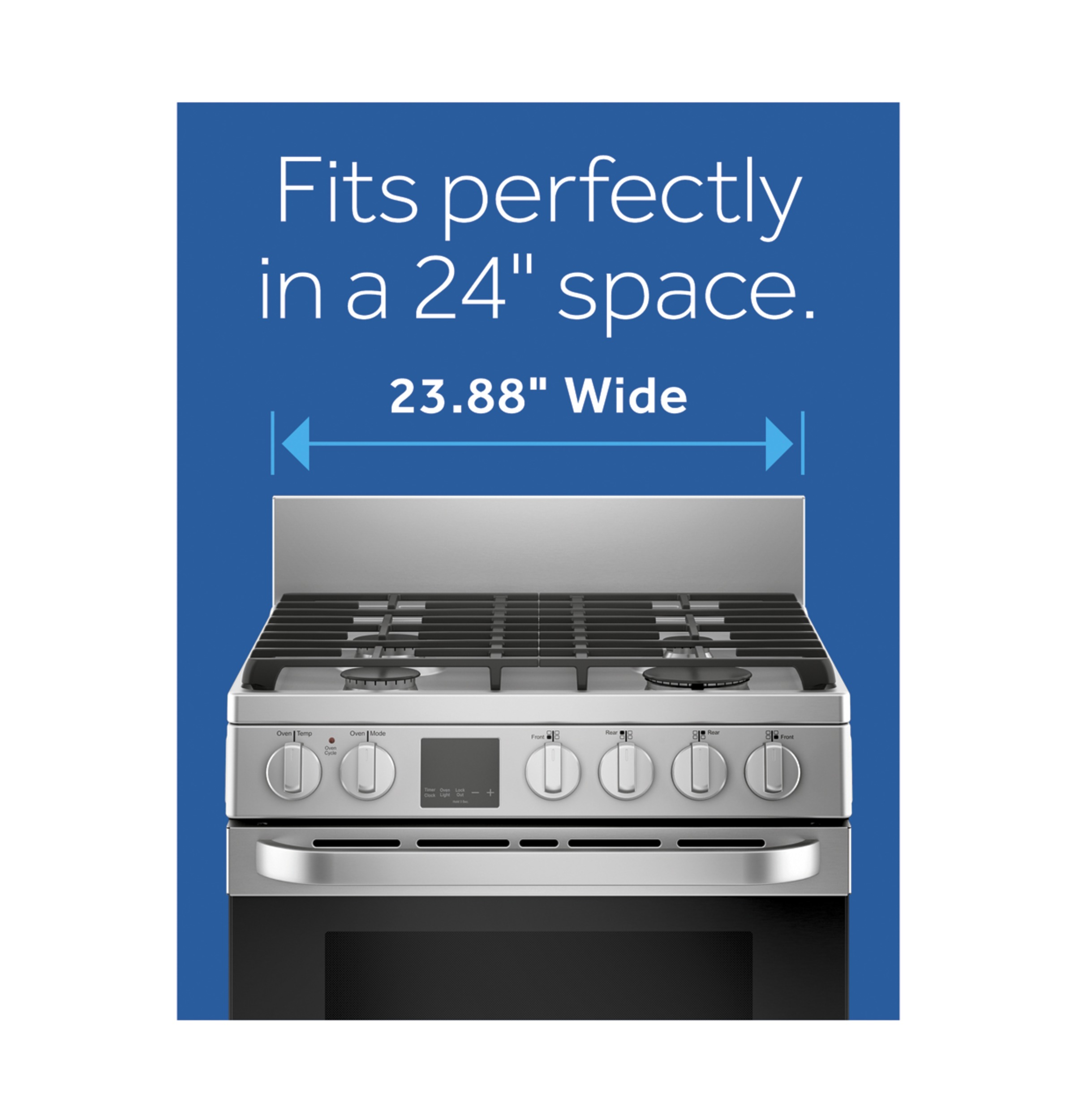 24" 2.9 Cu. Ft. Gas Free-Standing Range with Convection and Modular Backguard24" 2.9 Cu. Ft. Gas Free-Standing Range with Convection and Modular Backguard QGAS740RMSS