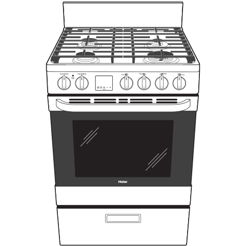 24" 2.9 Cu. Ft. Gas Free-Standing Range with Convection and Modular Backguard24" 2.9 Cu. Ft. Gas Free-Standing Range with Convection and Modular Backguard QGAS740RMSS