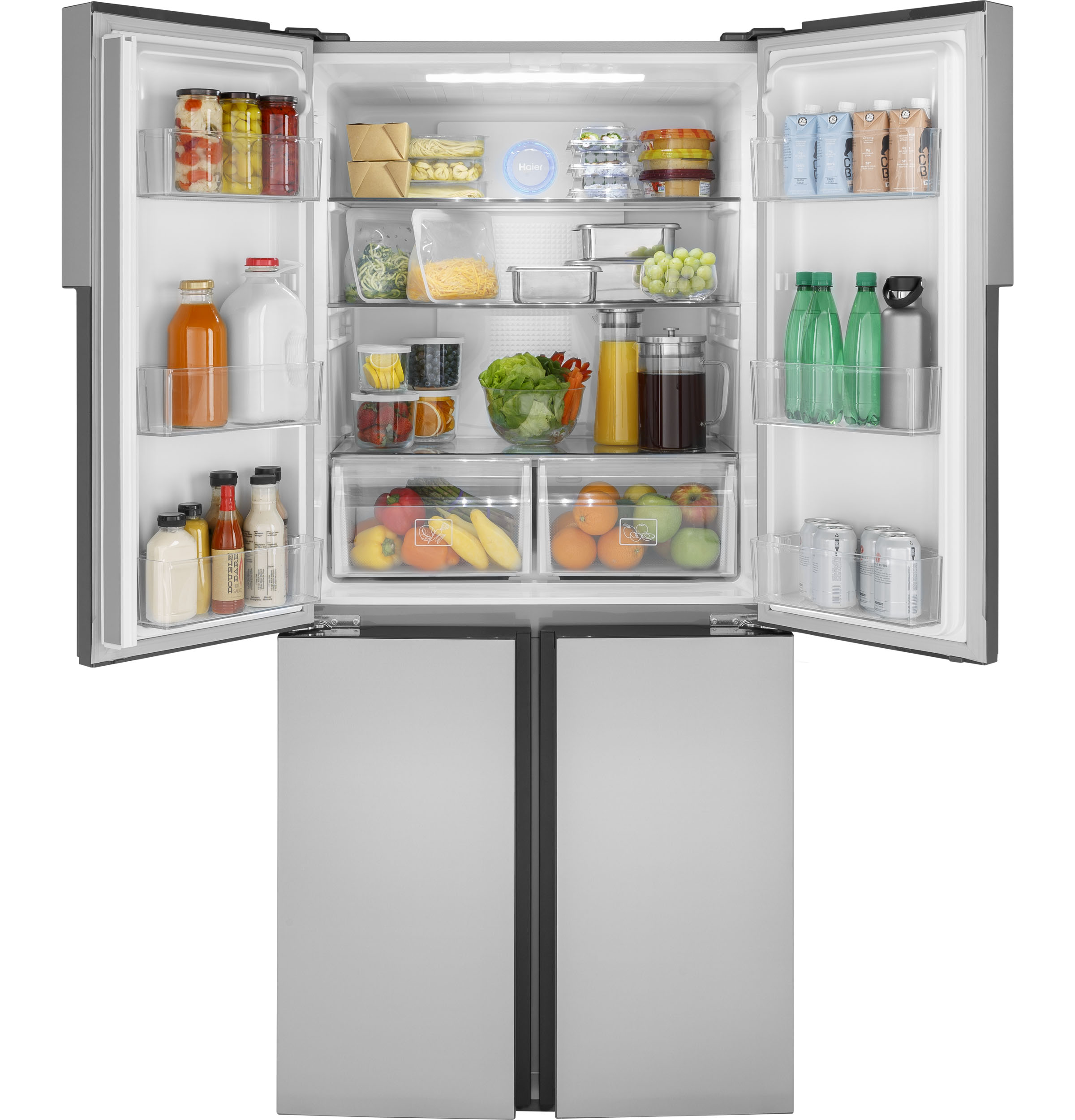 Haier ENERGY STAR® 16.8 Cu. Ft. Quad Door RefrigeratorHaier ENERGY STAR® 16.8 Cu. Ft. Quad Door Refrigerator QHE16HYPFS