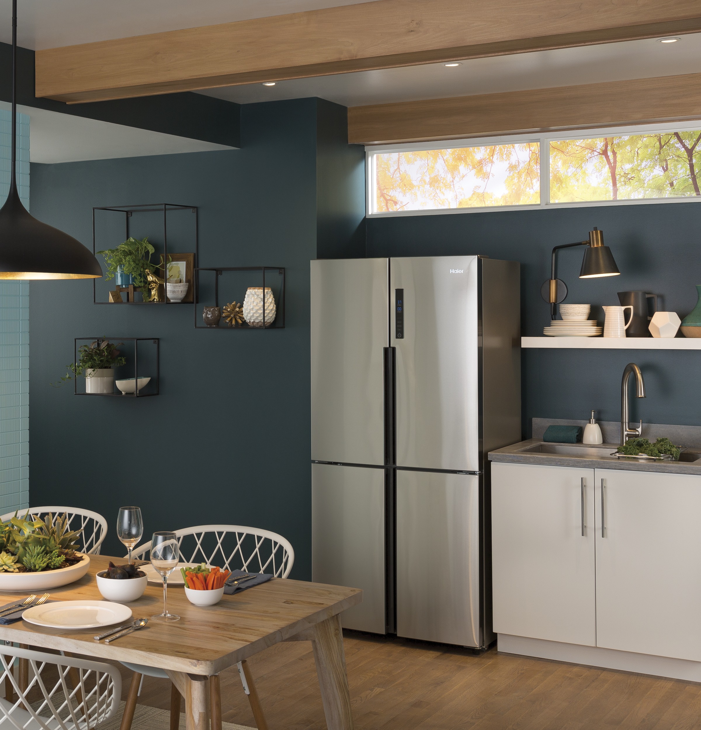 Haier ENERGY STAR® 16.8 Cu. Ft. Quad Door RefrigeratorHaier ENERGY STAR® 16.8 Cu. Ft. Quad Door Refrigerator QHE16HYPFS