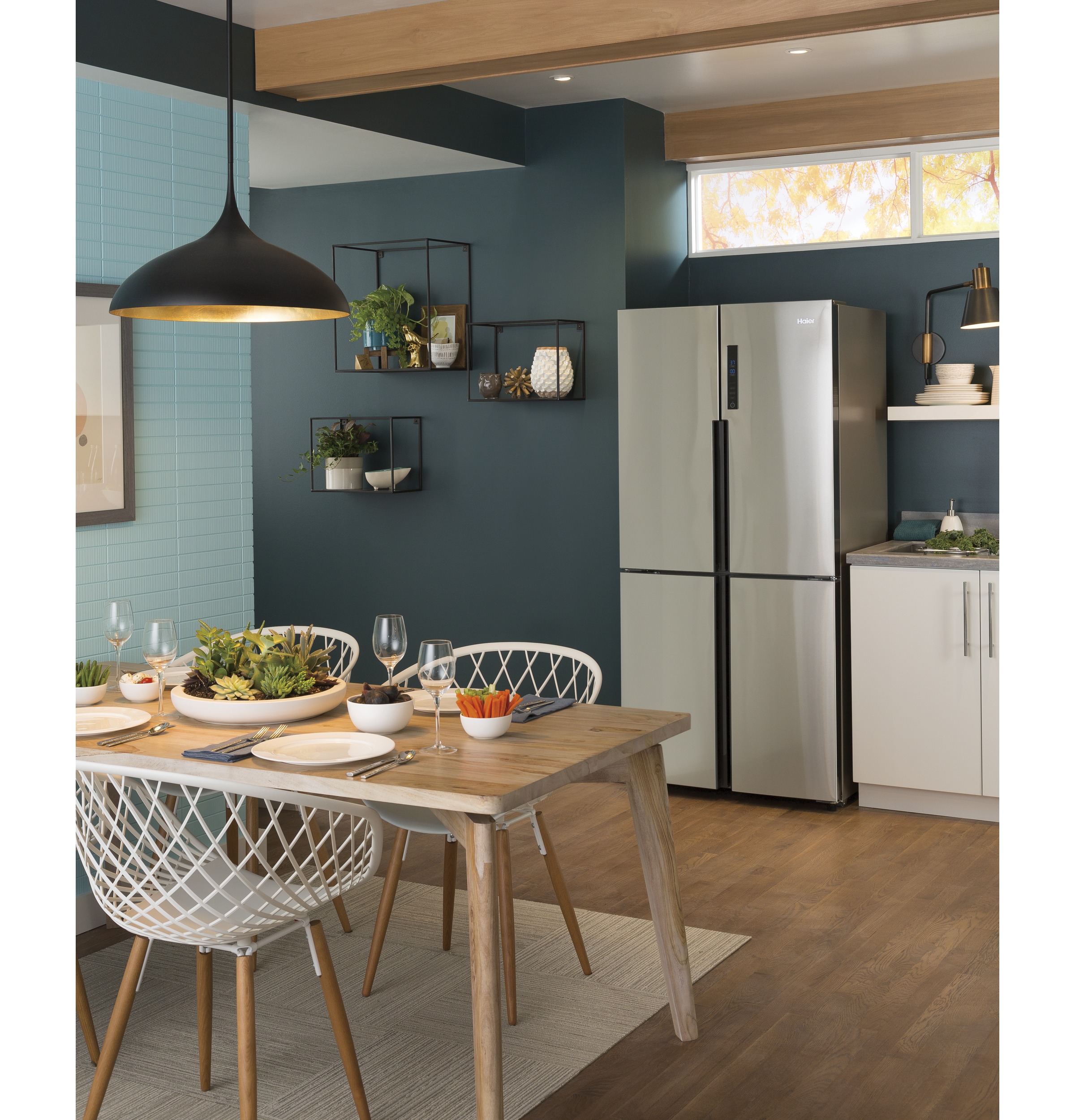 Haier ENERGY STAR® 16.8 Cu. Ft. Quad Door RefrigeratorHaier ENERGY STAR® 16.8 Cu. Ft. Quad Door Refrigerator QHE16HYPFS