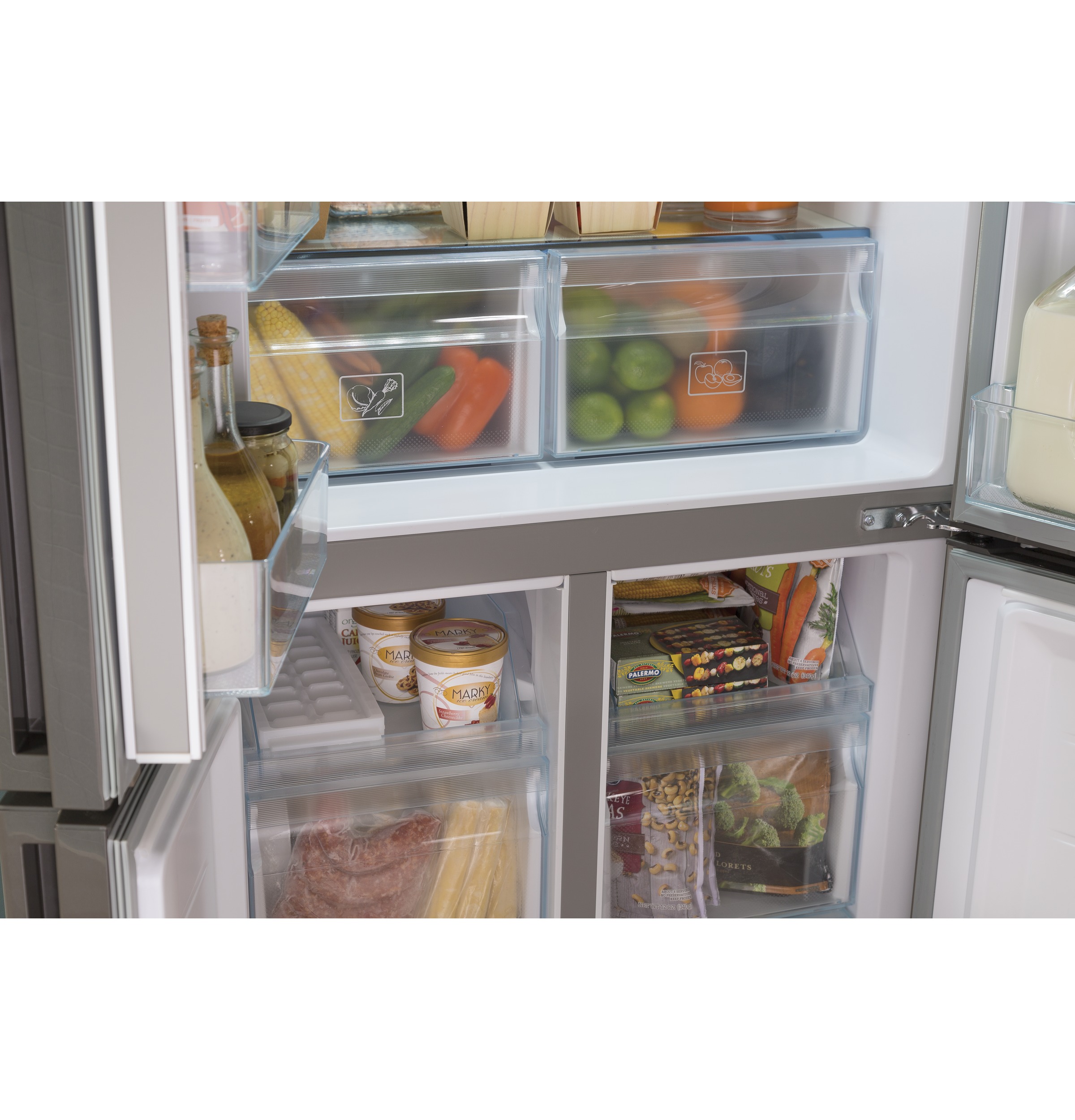 Haier ENERGY STAR® 16.8 Cu. Ft. Quad Door RefrigeratorHaier ENERGY STAR® 16.8 Cu. Ft. Quad Door Refrigerator QHE16HYPFS
