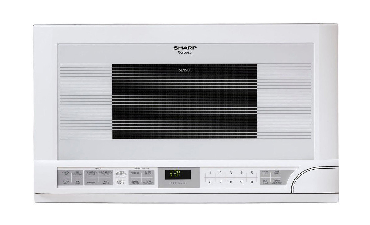 1.5 Cu. Ft. 1100w White Over-the-counter Carousel Microwave Oven R1211TY