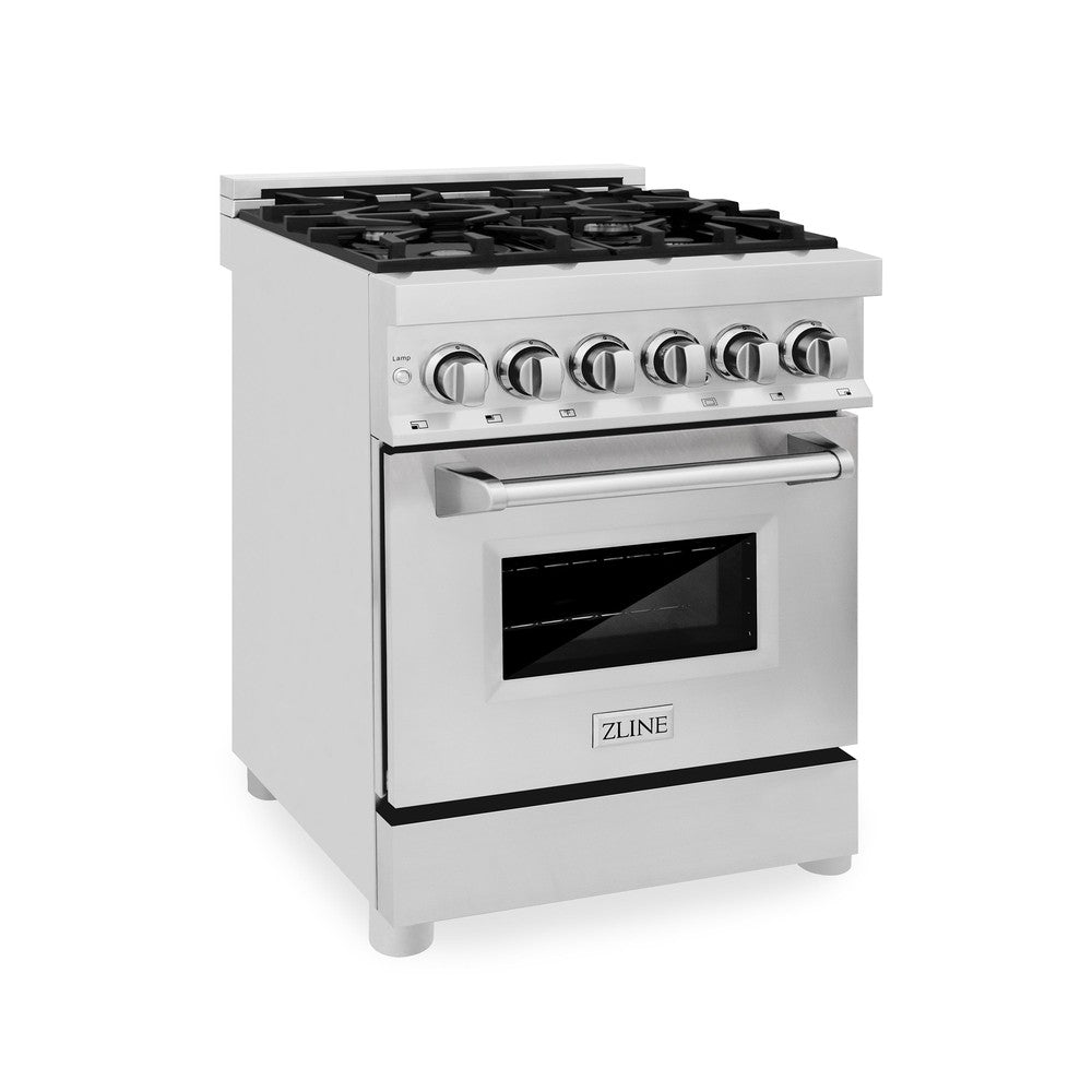 24" 2.8 cu. ft. Dual Fuel Range with Gas Stove and Electric Oven RA24