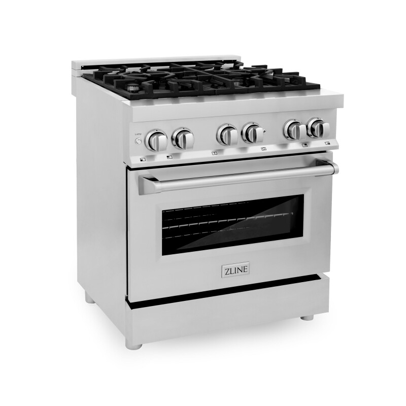 ZLINE 30" 4.0 cu. ft. Dual Fuel Range with Gas Stove and Electric Oven Stainless Steel RA30 Picture 1