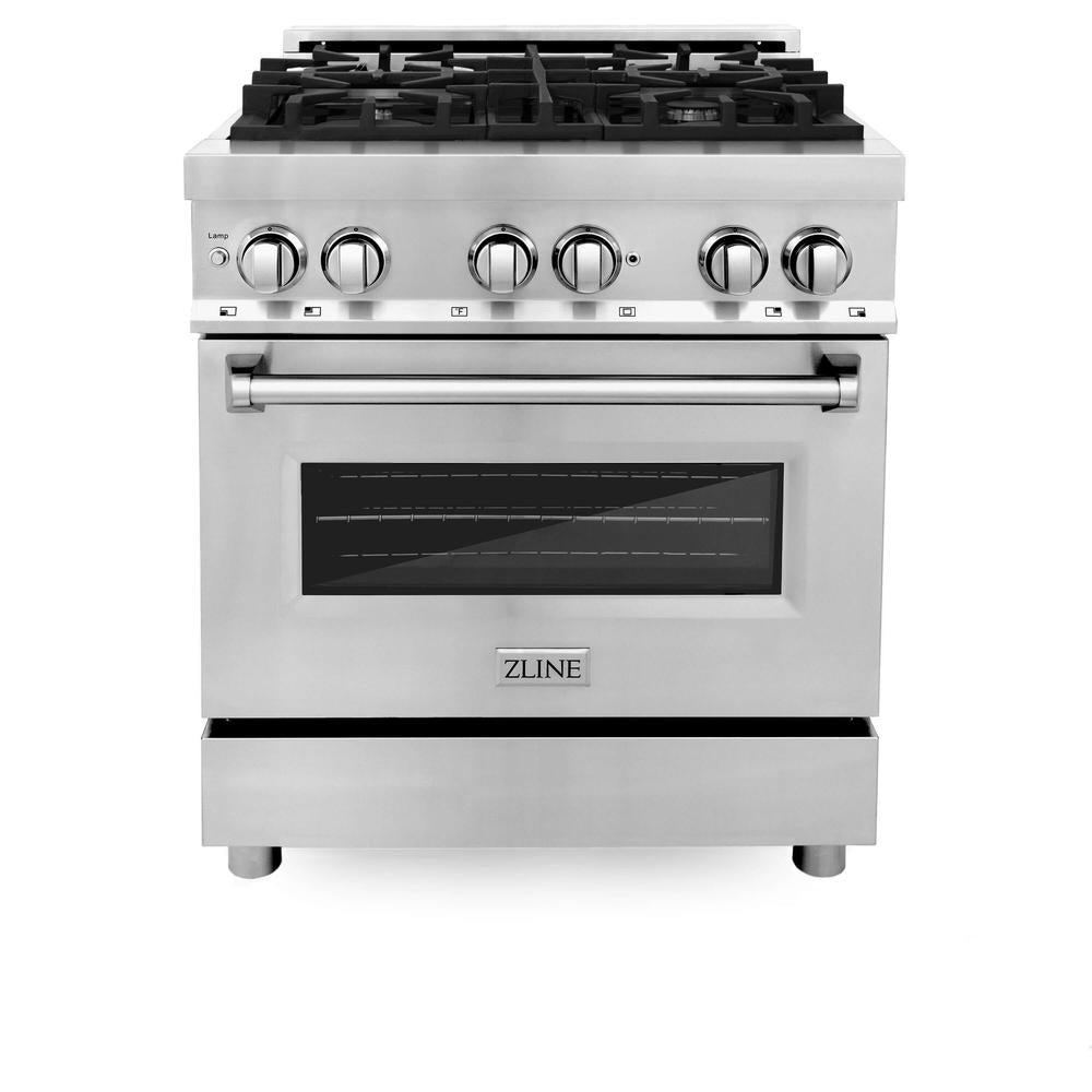 30" 4.0 cu. ft. Dual Fuel Range with Gas Stove and Electric Oven RA30