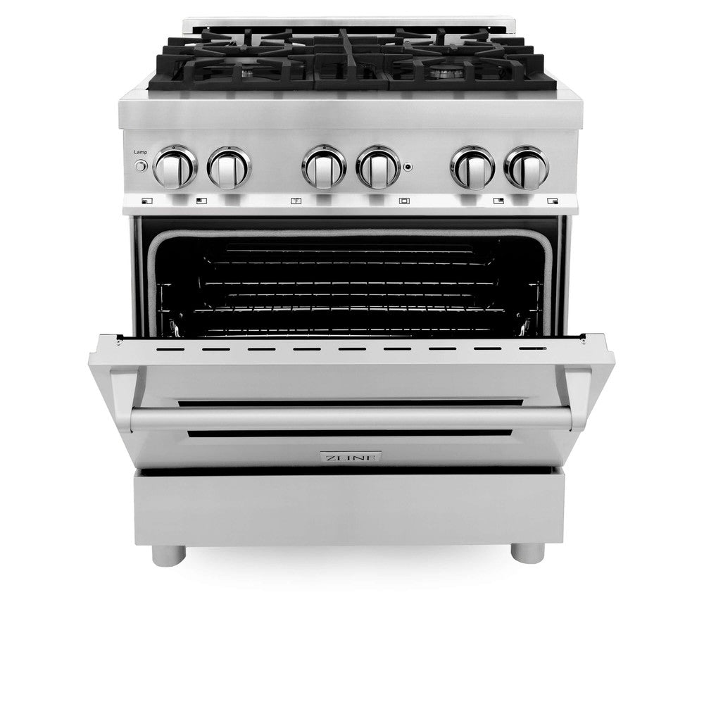 30" 4.0 cu. ft. Dual Fuel Range with Gas Stove and Electric Oven RA30