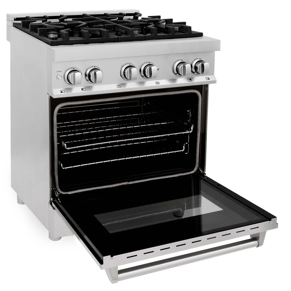 30" 4.0 cu. ft. Dual Fuel Range with Gas Stove and Electric Oven RA30