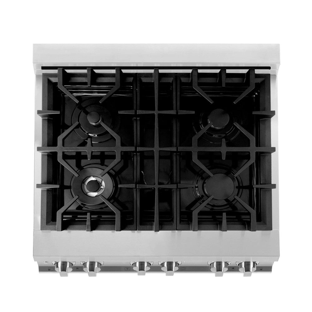 30" 4.0 cu. ft. Dual Fuel Range with Gas Stove and Electric Oven RA30