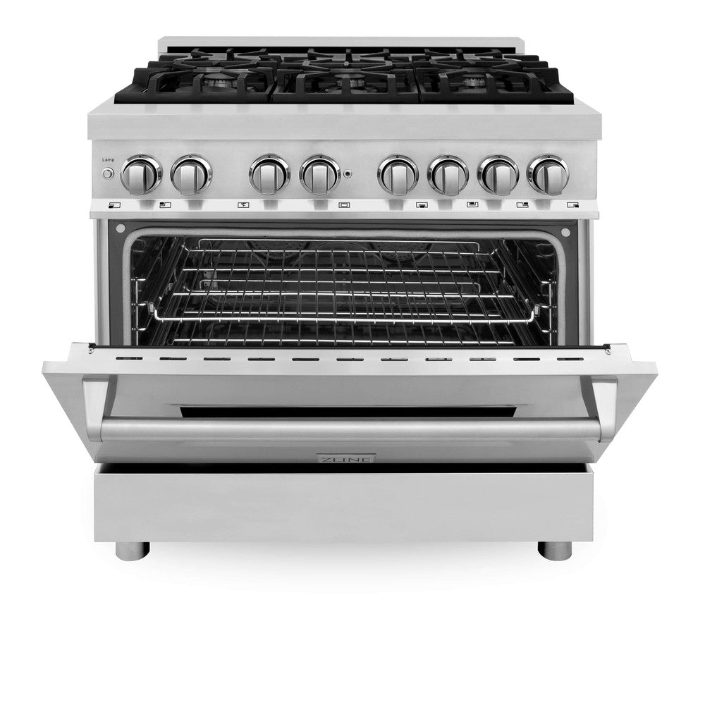 36" 4.6 cu. ft. Dual Fuel Range with Gas Stove and Electric Oven RA36