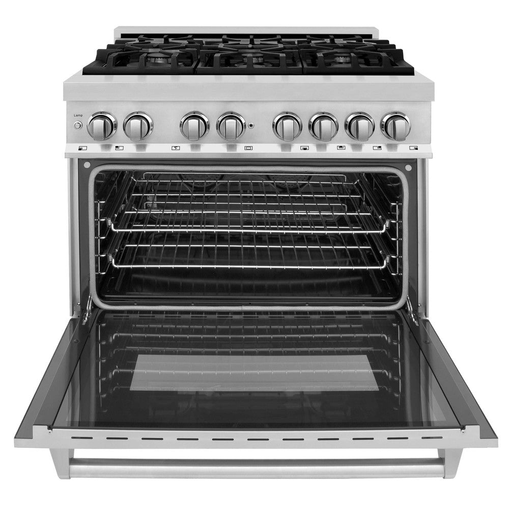 36" 4.6 cu. ft. Dual Fuel Range with Gas Stove and Electric Oven RA36