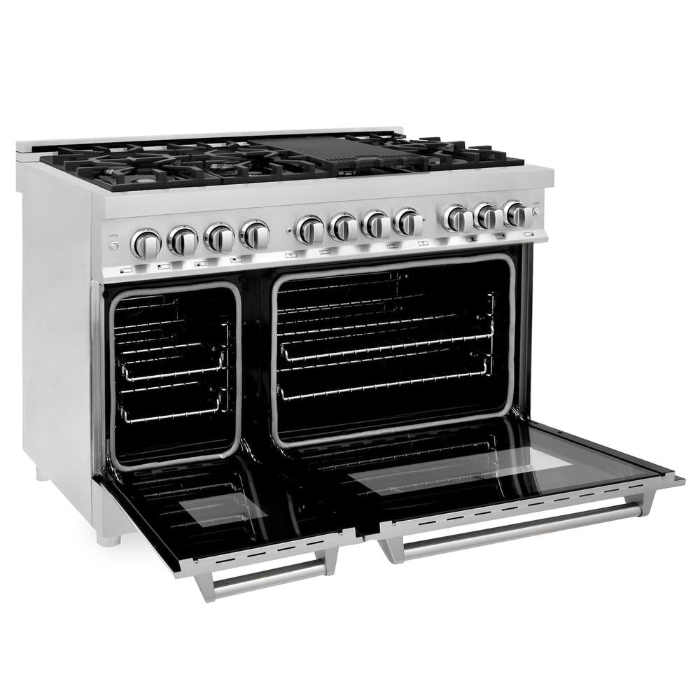 48" 6.0 cu. ft. Dual Fuel Range with Gas Stove and Electric Oven RA48