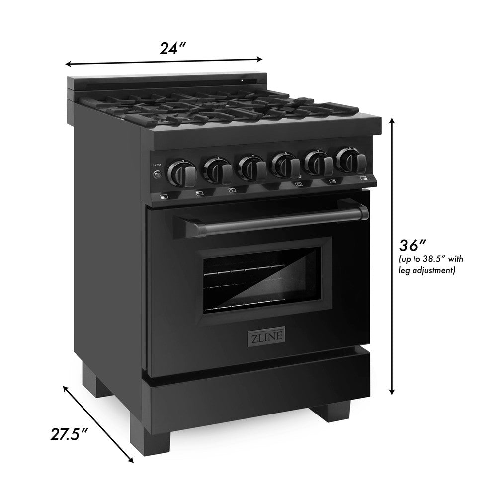 24" Professional Dual Fuel Range RAB24