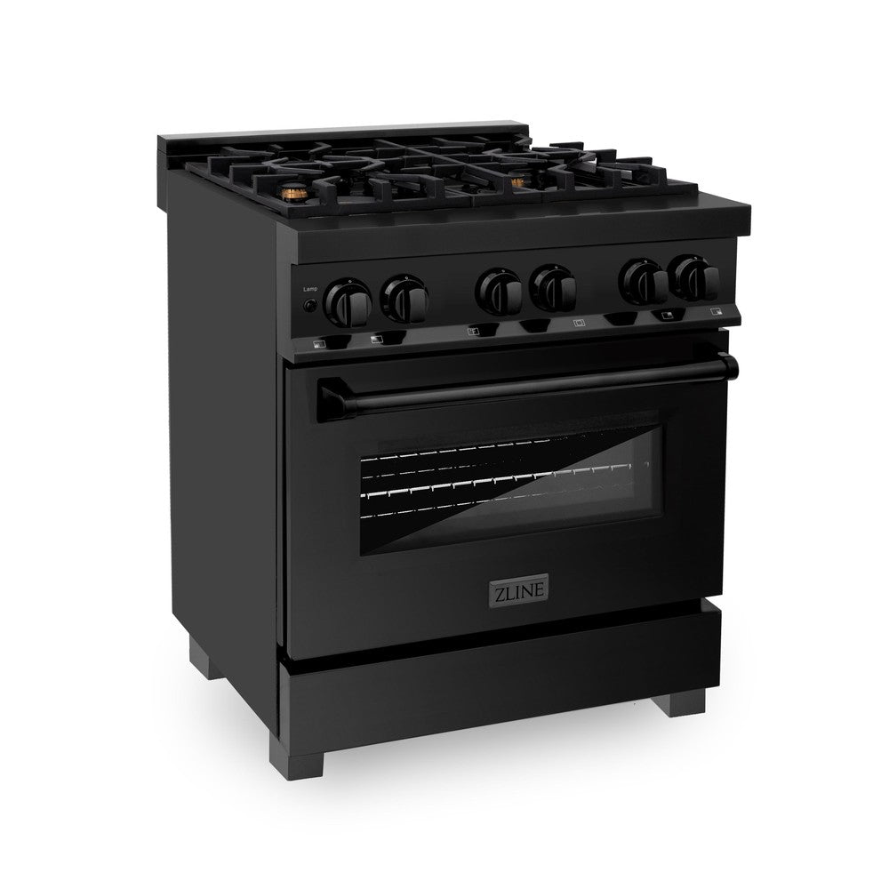 30" 4.0 cu. ft. Dual Fuel Range with Gas Stove and Electric Oven with Brass Burners RABBR30