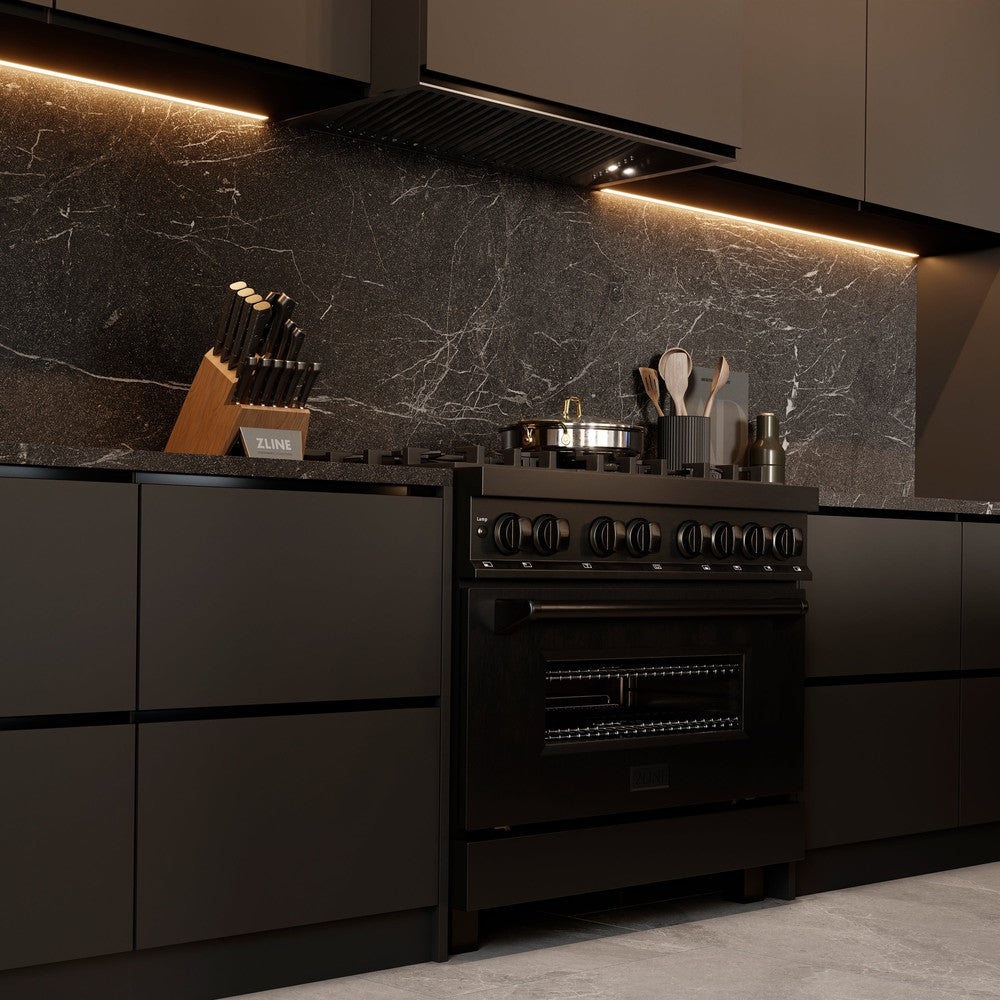 36" 4.6 cu. ft. Dual Fuel Range with Gas Stove and Electric Oven with Brass Burners RABBR36