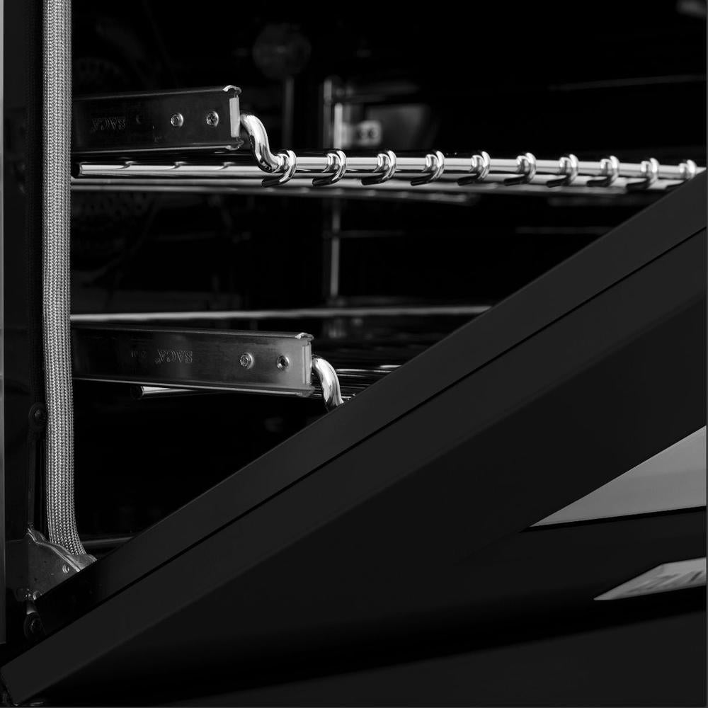 60" 7.4 cu. ft. Dual Fuel Range with Gas Stove and Electric Oven and Black Matte Door RABLM60