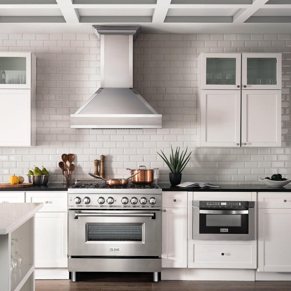 36" 4.6 cu. ft. Dual Fuel Range with Gas Stove and Electric Oven with Brass Burners RABR36