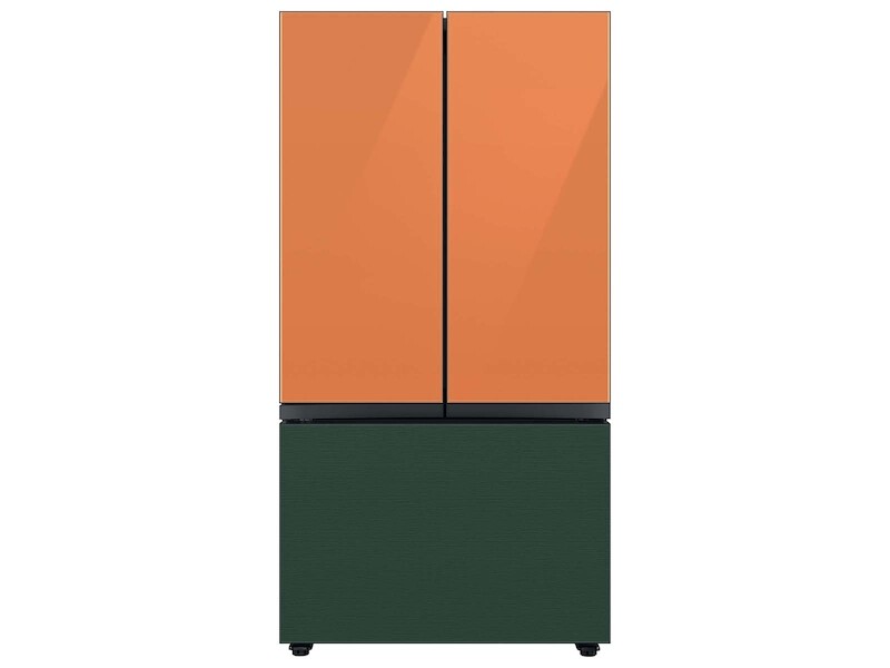 Bespoke 3-Door French Door Refrigerator Panel in Emerald Green Steel - Bottom Panel RAF36DB3QGAA