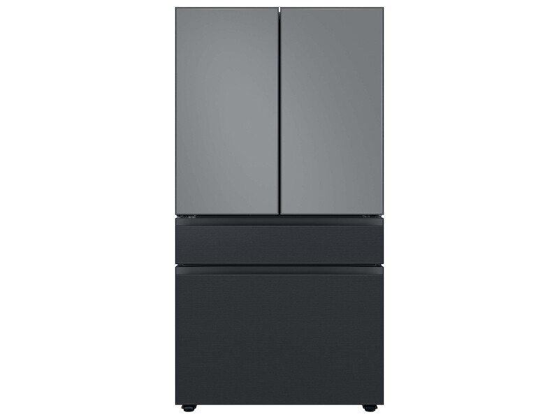 Bespoke 4-Door French Door Refrigerator Panel in Matte Black Steel - Middle Panel RAF36DMMMTAA