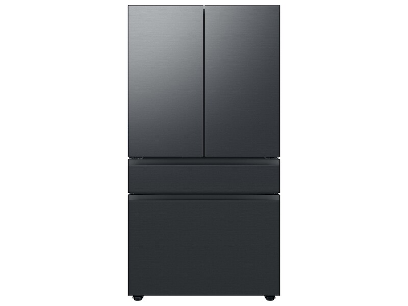 Bespoke 4-Door French Door Refrigerator Panel in Matte Black Steel - Middle Panel RAF36DMMMTAA