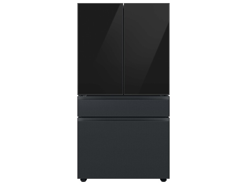 Bespoke 4-Door French Door Refrigerator Panel in Matte Black Steel - Middle Panel RAF36DMMMTAA