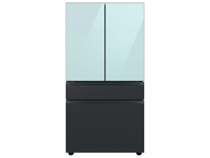 Bespoke 4-Door French Door Refrigerator Panel in Matte Black Steel - Middle Panel RAF36DMMMTAA