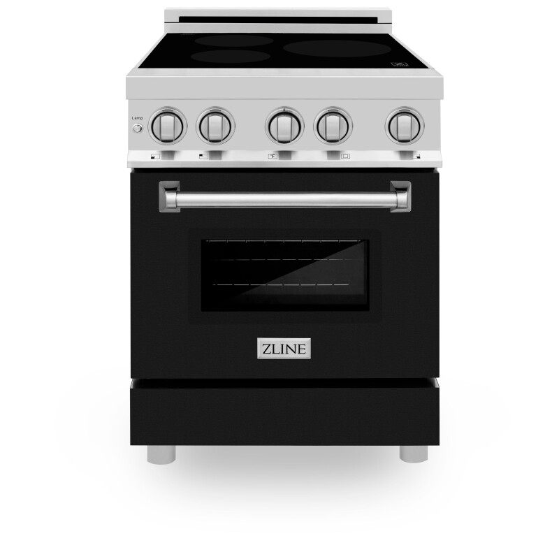 ZLINE 24" 2.8 cu. ft. Induction Range with a 3 Element Stove and Electric Oven Black Matte RAINDBLM24 Picture 1