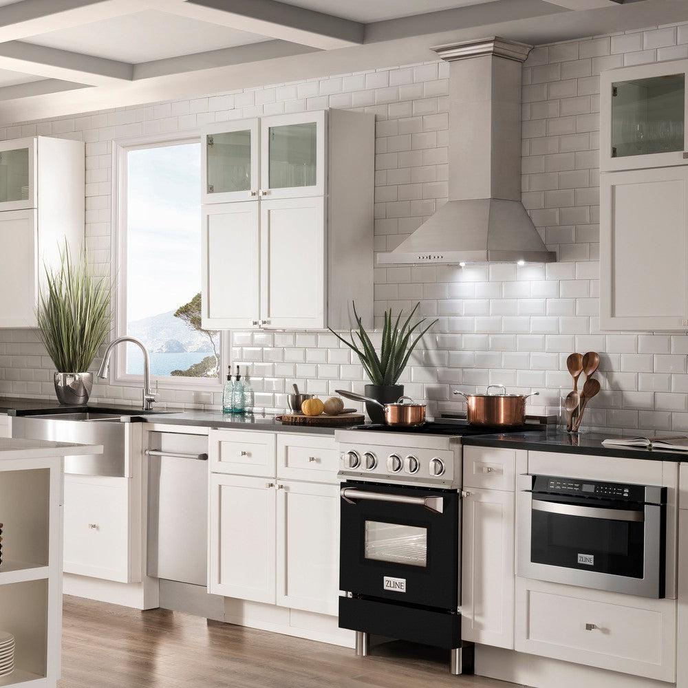 24" 2.8 cu. ft. Induction Range with a 3 Element Stove and Electric Oven RAINDBLM24