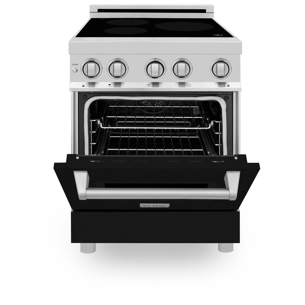 24" 2.8 cu. ft. Induction Range with a 3 Element Stove and Electric Oven RAINDBLM24